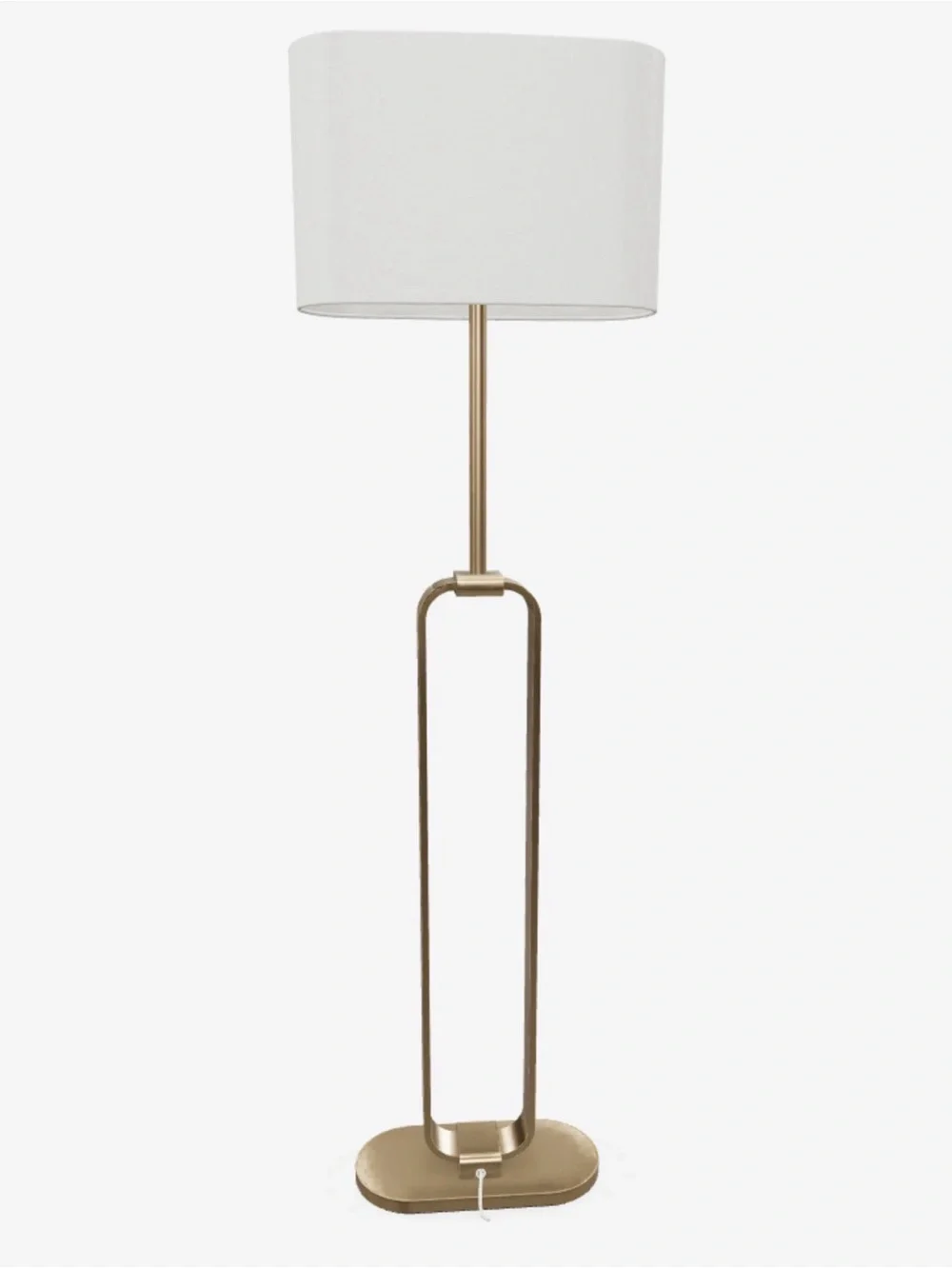 Brand New UPPVIND Floor lamp, brass plated/white, 59